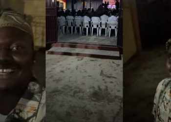 “I go dey outside” – Man refuses to stay inside church during night vigil over fear of bandits
