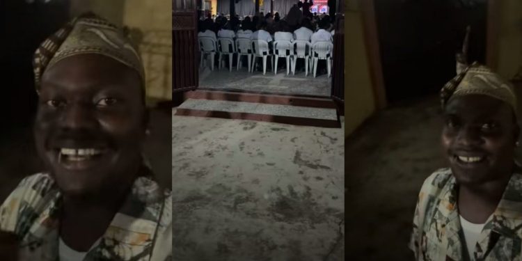 “I go dey outside” – Man refuses to stay inside church during night vigil over fear of bandits