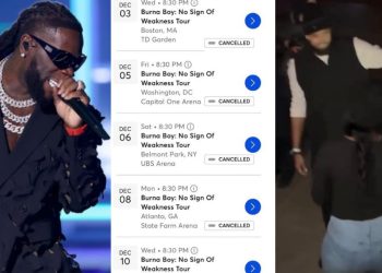 Burna Boy cancels tour shows over low-ticket sales