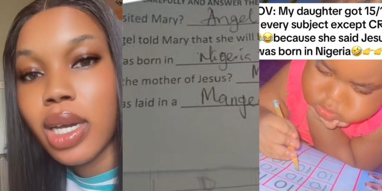 Nigerian woman left speechless after daughter fails CRS for claiming Jesus was born in Nigeria