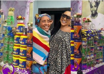 “I hope these people save for rainy days?” – Reactions trail massive souvenirs at Mercy Aigbe’s mother’s burial party (See Photo)