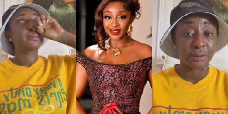 Colleagues show support for Ini Edo as she breaks down in tears following threat from CAN over her new movie (Video)