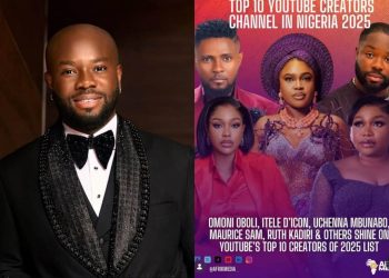 Nollywood actor, Itele beams with pride as he gets ranked among Top 10 YouTube creators in Nigeria