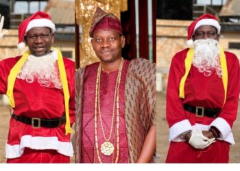 Nollywood actor Afeez Owo excite fans as he dresses up as Santa (Photo)