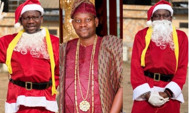 Nollywood actor Afeez Owo excite fans as he dresses up as Santa (Photo)