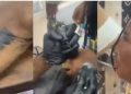 Girlfriend breaks down in tears while tattooing her boyfriend’s name on her hand (Video)