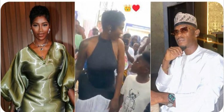 Tiwa Savage blasts man who opined her son was frowning at her for shaking backside in public (Video)