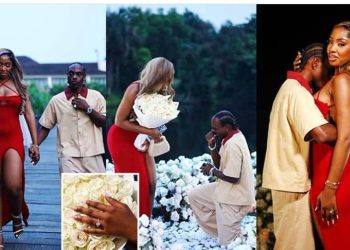 Afropop star, L.A.X proposes to girlfriend (Video)