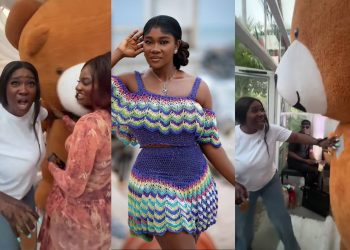 Actress Mercy Johnson stops a Mascot from leaving her daughter’s birthday party after paying N4000k