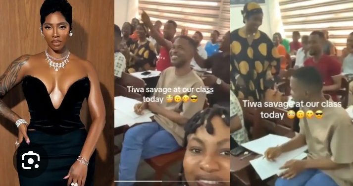 Singer Tiwa Savage spotted in a class receiving lecture (Video)