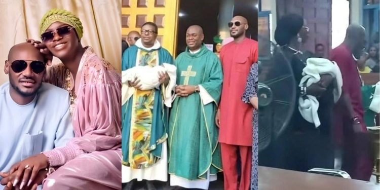 2Baba and wife, Natasha dedicate first child in church
