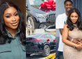 Actress Yetunde Barnabas receives brand new car from footballer husband (watch video)