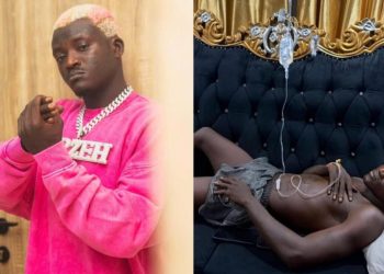 “God bring me back to life” – Portable cries out as he shares photo of himself on drip (Photo)