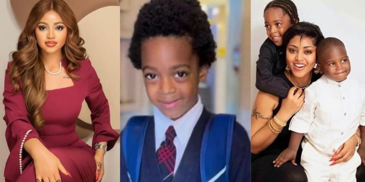 “I’ll always watch over you from afar” – Regina Daniels promises son, pleads with school as she goes emotional