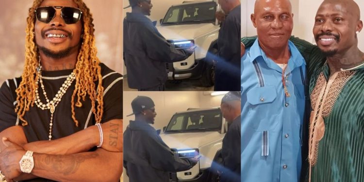 Asake surprises father with Toyota Land Cruiser days after gifting mother a luxurious vehicle