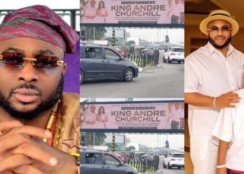 Churchill sets record straight, clarifies viral Billboard’s picture of him, Tonto Dikeh and son