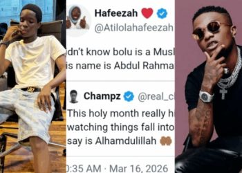 Wizkid’s son Boluwatife Balogun announces his Arabic name