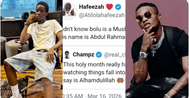 Wizkid’s son Boluwatife Balogun announces his Arabic name