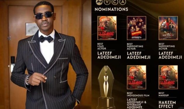 Actor Lateef Adedimeji beams with pride as he gets nominated twice in the same category at 2026 AMVCA