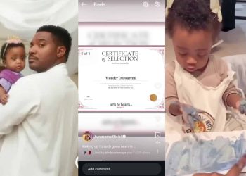 Actor Kunle Remi’s one-year-old daughter gets global recognition