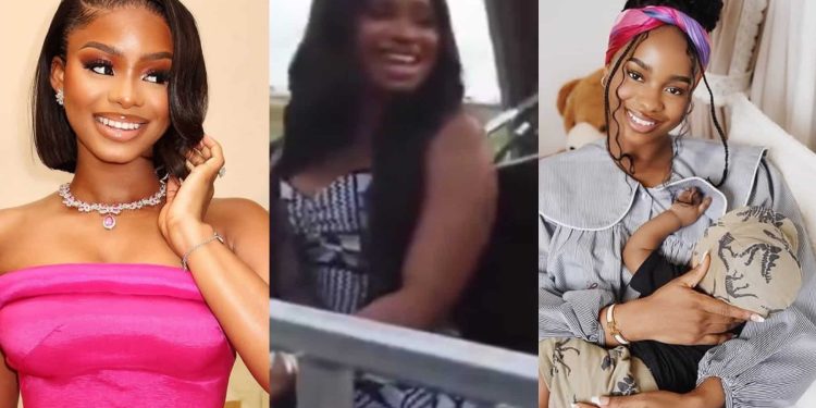 Iyabo Ojo’s daughter, Priscilla addresses those dragging her for hiding her son’s face