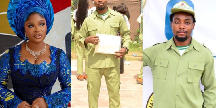 Carbon copy! Actress Eniola Ajao celebrates son as he finishes his NYSC [Photo]