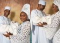 Actor Lateef Adedimeji and Mo Bimpe reveal names of their triplets
