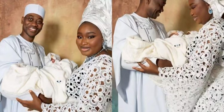 Actor Lateef Adedimeji and Mo Bimpe reveal names of their triplets